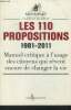 Les 110 propositions. 1981-2011. Mauduit Laurent