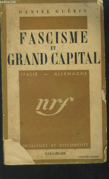 Fascisme et grand capital. Italie Allemagne. Guérin Daniel