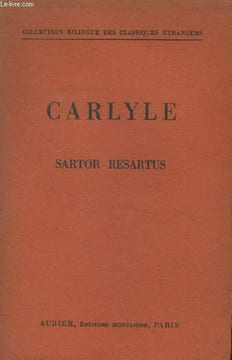 Sartor resartus, collection bilingue des classiques étrangers. Carlyle