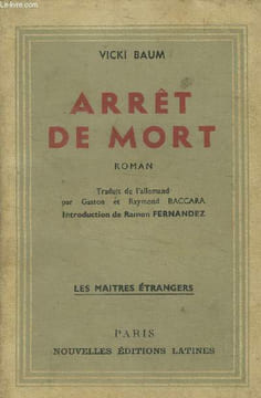 "Arrêt de mort. Collection "" Les Maitres Etrangers "".". Baum Vicki