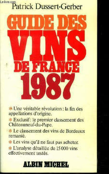 Guide des vins de France 1987. Dussert Grber Patrick