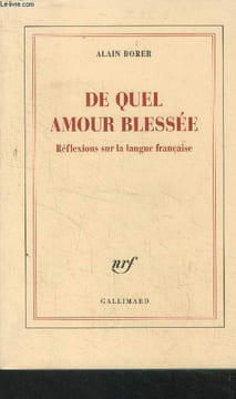 De quel amour blessée?. Borer Alain