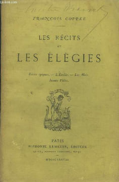 Les récits et les élégies. Récits épiques, l'exilée, les mois, jeunes filles. Coppée François