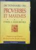 Dictionnaire des proverbes et maximes. Collectif
