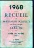1968 recueil de 100 examens complets avec leur corriges proposes au C.E.P.E. 1968 - livre du maitre - tome I. COLLECTIF