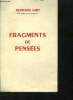 Fragments de pensees. Giry bernard