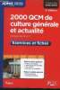 2000 QCM de culture générale et actualité -categories Bet C- Exercices et fiches - Concours 2015/2016- 3eme edition- fiches synthetiques de culture ...