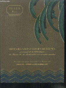 Piasa paris livres illustres et relies modernes provenant de la bibliotheque du baron R de rothschild et a un autre amateur- hotel drouot- lundi 15 decembre 1997