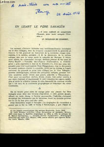 En lisant le pere sahagun - Envoi d'auteur