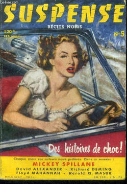 Suspense n°5 - aout 1956 - montez donc par gil brewer, changement de batteries par richard deming, la montre par wally hunter, tendre nature par david ...