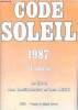 Code soleil 1987 - 54e edition - le livre des instituteurs et des PEGC. COLLECTIF