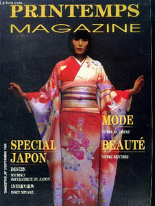 Printemps magazine N°3, septembre 1989- special japon, destin: michiko imperatrice du japon, interview: issey miyake, femme recherche desesperement statut, cinema japonais: grandeur ou decadence, reparer les plaisirs au soleil, l'homme classique, parole..