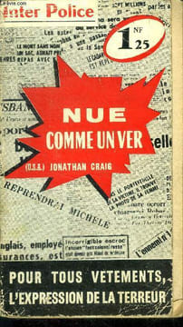 Nue comme un ver - pour tous vetements, l'expression de la terreur (the case of the nervous nude). CRAIG Jonathan