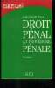 Droit pénal et procédure pénale. Soyer Jean-Claude