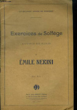 Exercices de solfège à l'usage des écoles. Nerini Emile