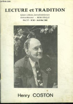 Lecture et tradition n°82, avril mai 1980 : Ces millions de mort dont on ne parle plus-AU fil des souvenirs- La conjuration des illumines - La ...