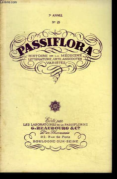 Passiflora 7è année N°23 Les sept péchés capitaux L'avarice. Collectif