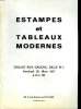 Estampes et tableaux modernes catalogue d'une vente aux enchères publiques qui a eu lieu le vendredi 25 mars 1977 par Me Louis-Raymond Daussy. ...