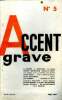 Accent grave N°5 Mai 1963. Collectif