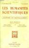 Les humanités scientifiques N°200 21è année scolaire Sciences au baccalauréat N°4 Janvier 1954. Minois Serge et Fabre René