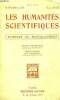 Les humanités scientifiques N°205 21è année scolaire Sciences au baccalauréat N°9 Juin 1954. Minois Serge