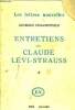 Entretiens avec Claude Lévi-Strauss Collection Les lettres nouvelles. Charbonnier Georges