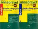 Annabrevet Hatier 99 Histoire-géographie Education civique 2 volumes Sujets et corrigés. Collectif
