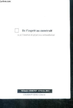 De l'esprit au construit ou de l'intuition du projet a sa rationalisation - Mémoire hmonp ensal 2021 - l'apprentissage du metier- l'architecte: la ...