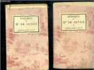 Memoires de Mme de genlis precedes d'une preface par J. LUCAS DUBRETON - 2 volumes : tome 1 + tome 2. Mme de genlis