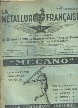 La metallurgie francaise N°406, 15 decembre 1950- journal mensuel des quincailiers et marchands de fers de france et des industries qui s'y ...
