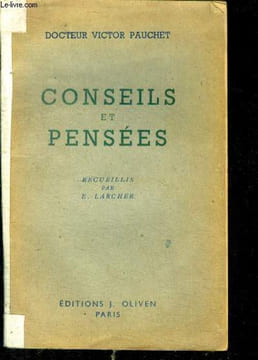 Conseils et pensees. LARCHER E. - PAUCHET VICTOR (docteur)