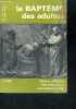 Le bapteme des adultes - texte officiel, introduction, commentaires. FEDER - COUDREAU