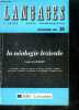 Langages revue trimestrielle - 3e annee- N°36 decembre 74- la neologie lexicale- analogie creatrice formelle et semantique- dirigisme linguistique et ...