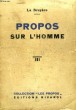 PROPOS SUR L'HOMME. LA BRUYERE