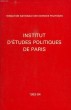INSTITUT D'ETUDES POLITIQUES DE PARIS, 1983-84. COLLECTIF