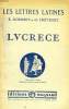 LUCRECE, CHAPITRE VIII DES 'LETTRES LATINES'. MORISSET R., THEVENOT G.