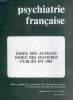 PSYCHIATRIE FRANCAISE, INDEX DES AUTEURS ET MATIERES 1985. COLLECTIF