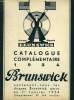 BRUNSWICK, CATALOGUE COMPLEMENTAIRE 1934. COLLECTIF