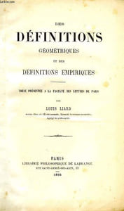 DES DEFINITIONS GEOMETRIQUES ET DES DEFINITIONS EMPIRIQUES (THESE)