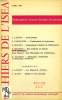 CAHIERS DE L'ISEA, MARS 1964 (EXTRAIT), UNE METHODE EN HISTOIRE DE LA PHILOSOPHIE: ERNST CASSIRER, 'DIE PHILOSOPHIE DER AUFKLARUNG'. FRUCHON P.