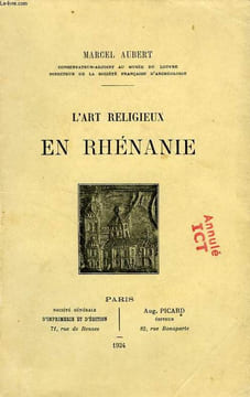 L'ART RELIGIEUX EN RHENANIE. AUBERT MARCEL
