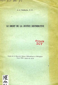 LE DROIT DE LA JUSTICE DISTRIBUTIVE