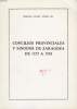 CONCILIOS PROVINCIALES Y SINODOS DE ZARAGOZA DE 1215 A 1563. AZNAR GIL FEDERICO RAFAEL