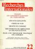 RECHERCHES INTERNATIONALES, N° 22, OCT.-DEC. 1986, VISAGES DE L'OCCIDENTALISATION DU TIERS MONDE. COLLECTIF
