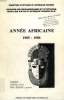 ANNEE AFRICAINE 1985-1986. COLLECTIF