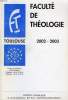 FACULTE DE THEOLOGIE, TOULOUSE, 2002-2003. COLLECTIF