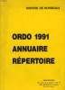 DIOCESE DE BORDEAUX, ORDO 1991, ANNUAIRE, REPERTOIRE. COLLECTIF