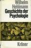 GESCHICHTE DER PSYCHOLOGIE. HEHLMANN WILHELM
