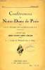 CONFERENCES DE NOTRE-DAME DE PARIS, CAREME 1937, JESUS VIVANT DANS L'EGLISE. PINARD DE LA BOULLAYE H. s.j.