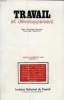 TRAVAIL ET DEVELOPPEMENT, N° 1, 1er SEM. 1983. COLLECTIF